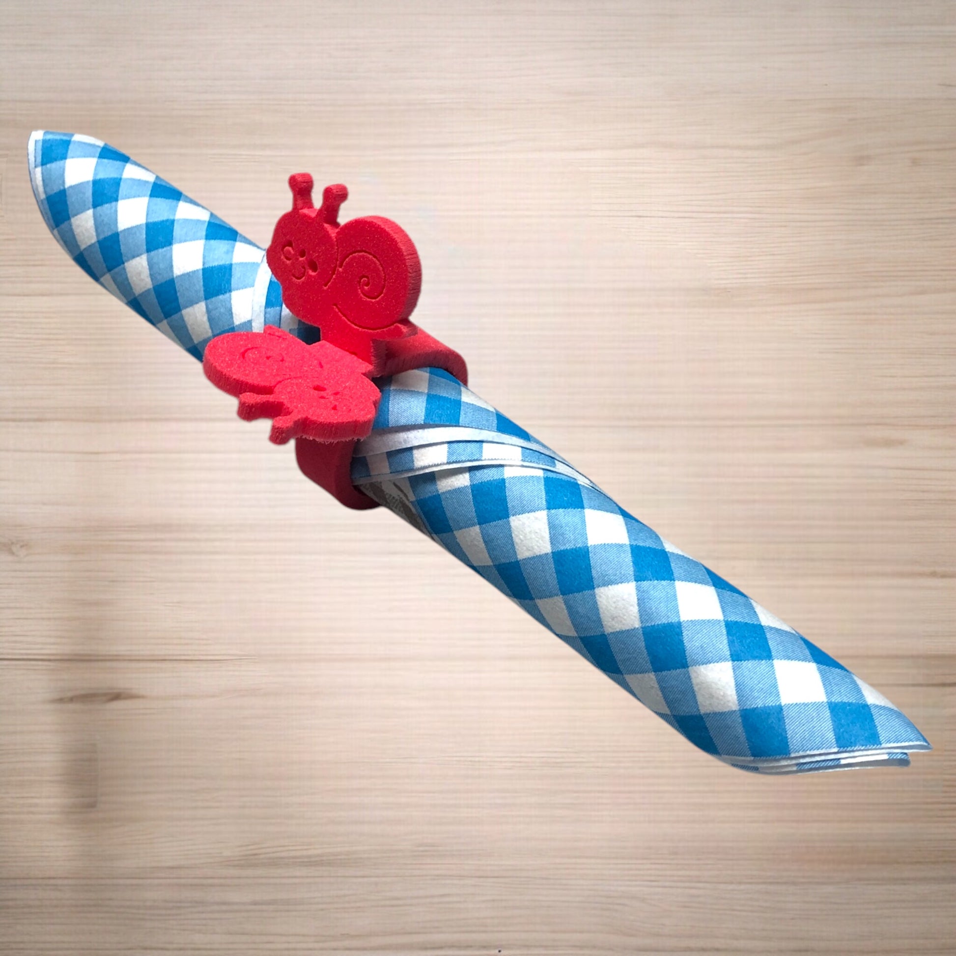 Serviettenringe mit Schnecke aus Schaumstoff rot