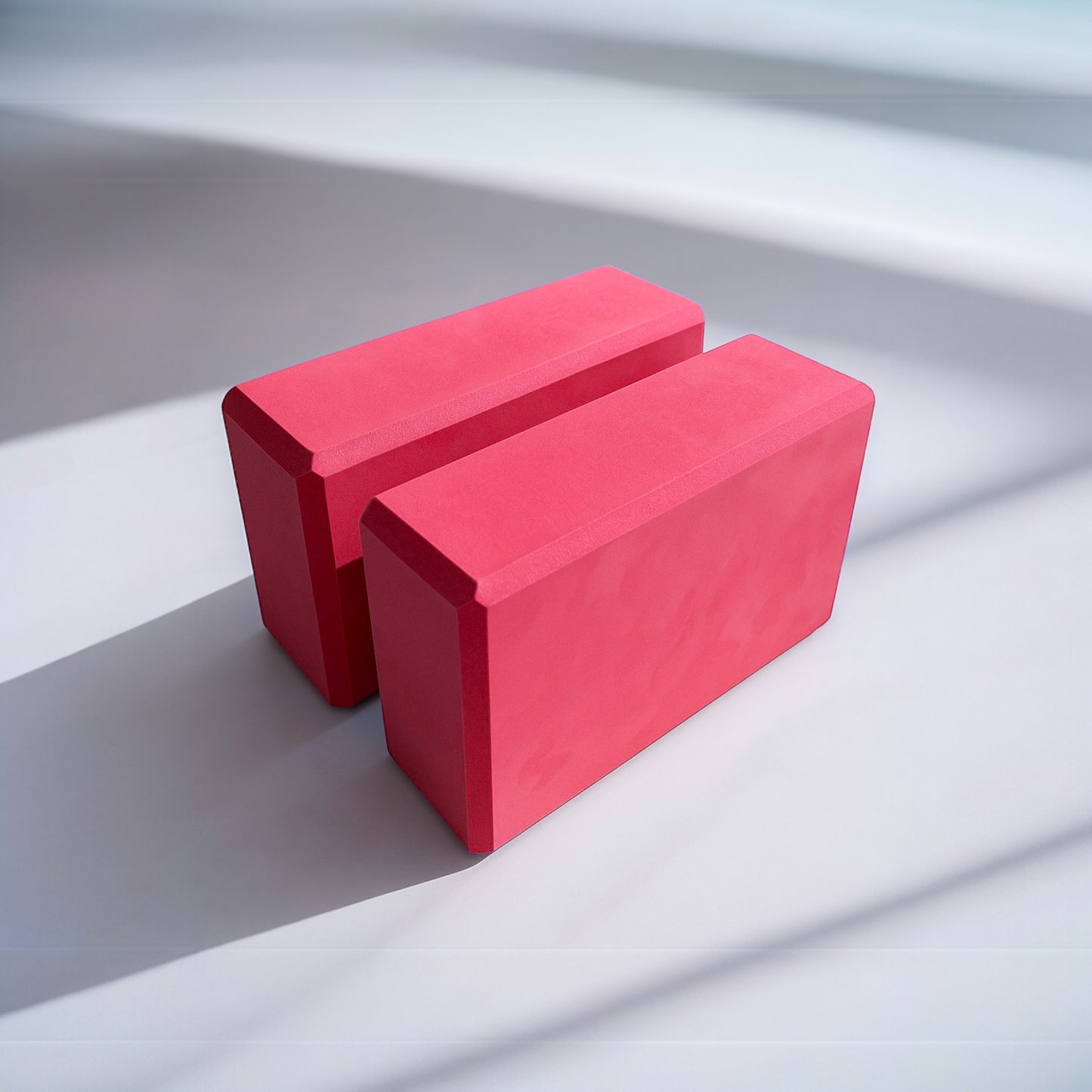Yogablock aus Schaumstoff PE-Schaumstoff 2er Set rot Yogaübungen Asanas