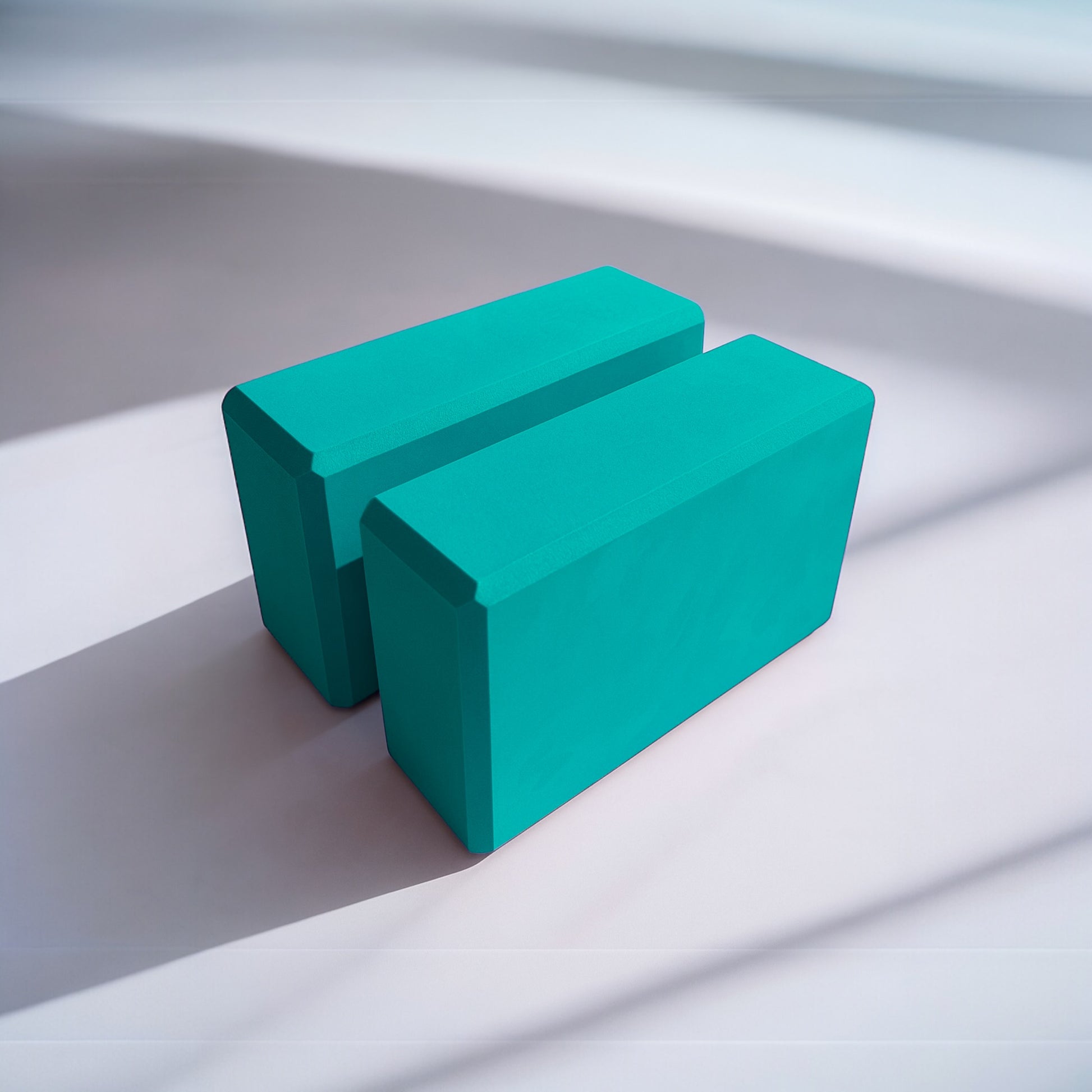 Yogablock aus Schaumstoff PE-Schaumstoff 2er Set grün Yogaübungen Asanas