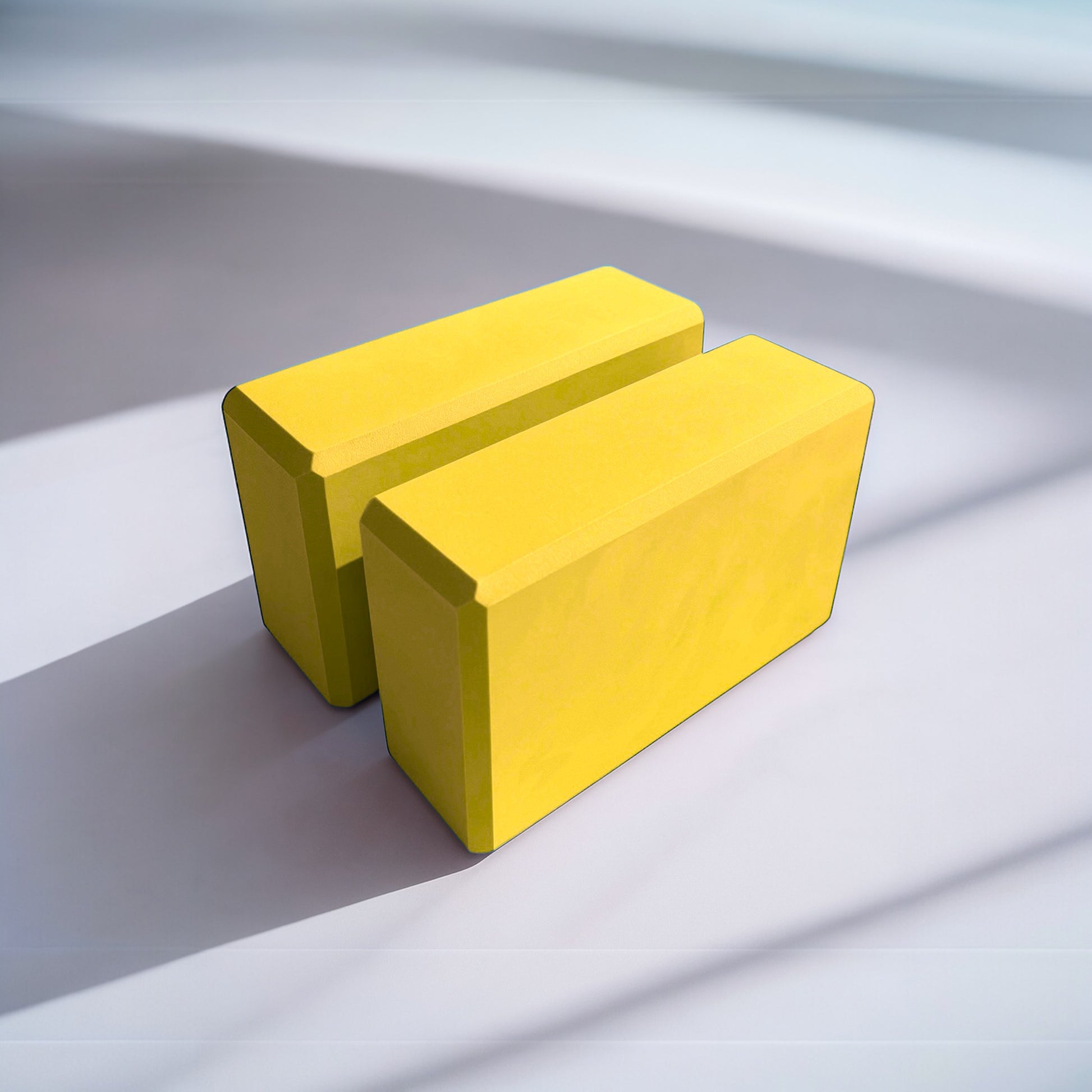 Yogablock aus Schaumstoff PE-Schaumstoff 2er Set gelb Yogaübungen Asanas