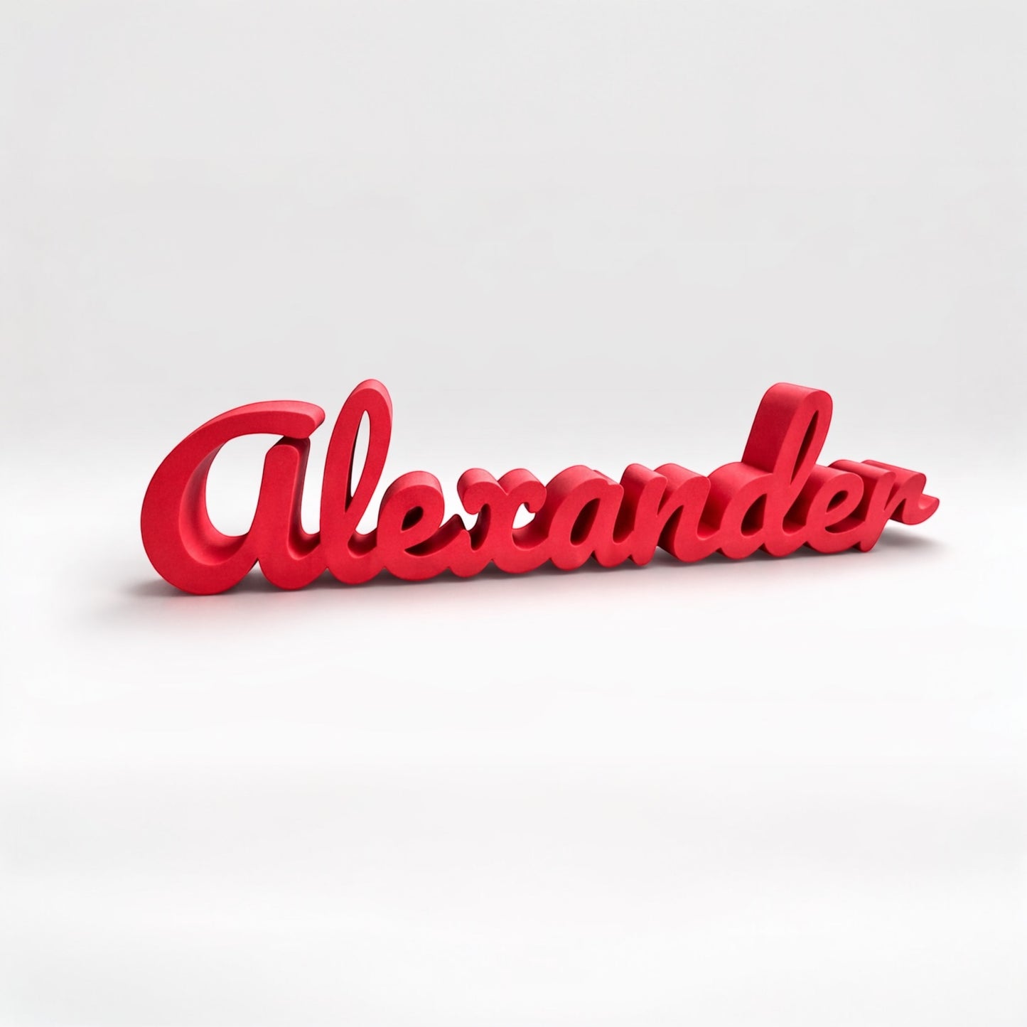 Personalisierter Schaumstoff Schriftzug in Rot, 10 cm hoch, 3D Name zum Aufstellen, Made in Germany
