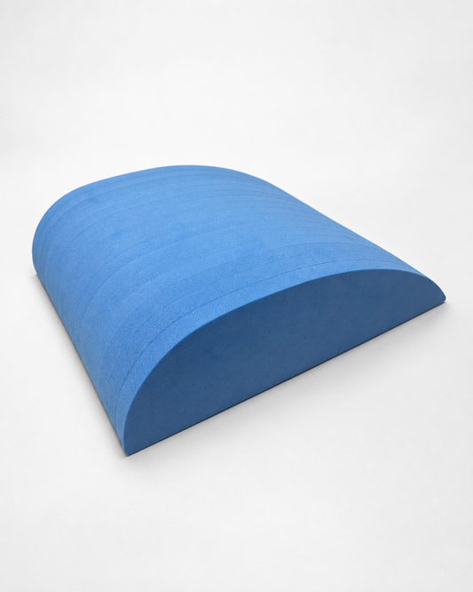 Blauer Rückenstrecker aus PE-Schaumstoff für Dehnübungen, Mobility und Rückentraining, ca. 29 × 24 × 8 cm